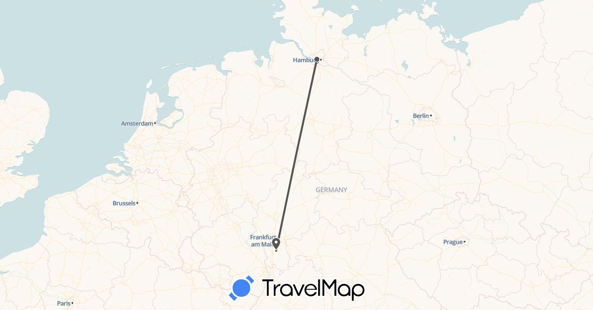 TravelMap itinerary: driving, motorbike in Germany (Europe)